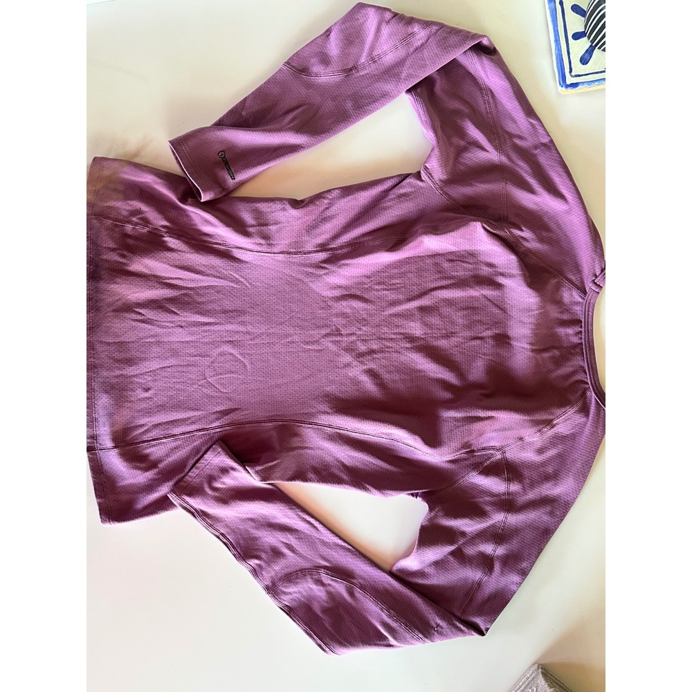The North Face Womens‎ FlashDry Long Sleeve Athletic Top Purple Small Base Layer - Picture 7 of 7